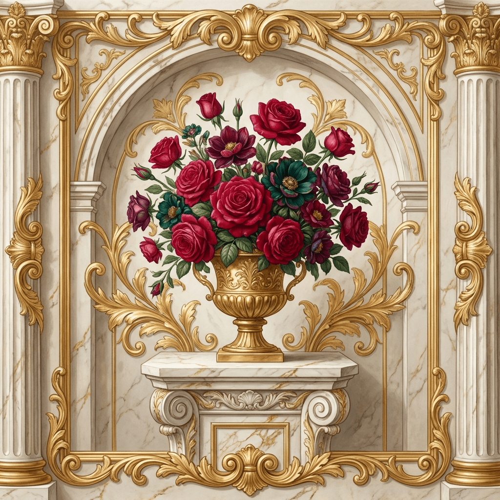 Ruby red rose bouquet for a 40th wedding anniversary