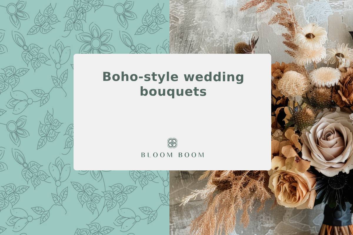 Boho-style wedding bouquets