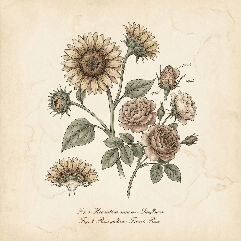 Cheerful bouquet of sunflowers and roses, perfect for a best friend's birthday