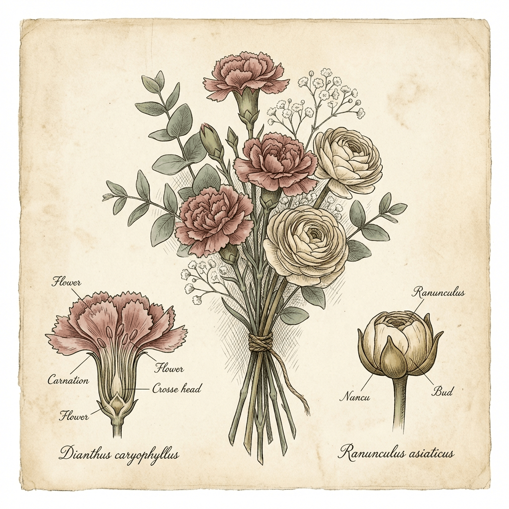 Affordable first anniversary flower bouquet