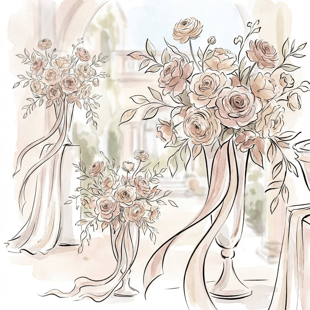 Los Angeles wedding floral arrangement