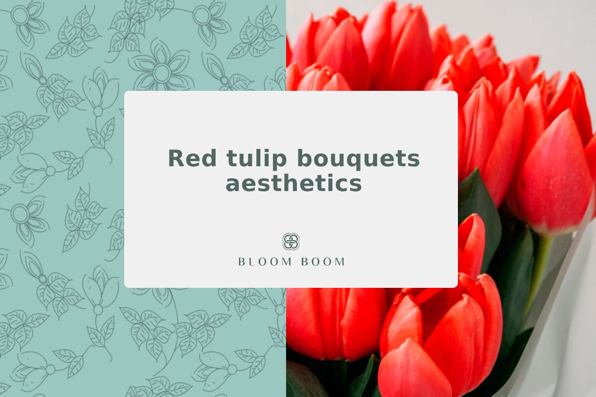 Red tulip bouquets aesthetics