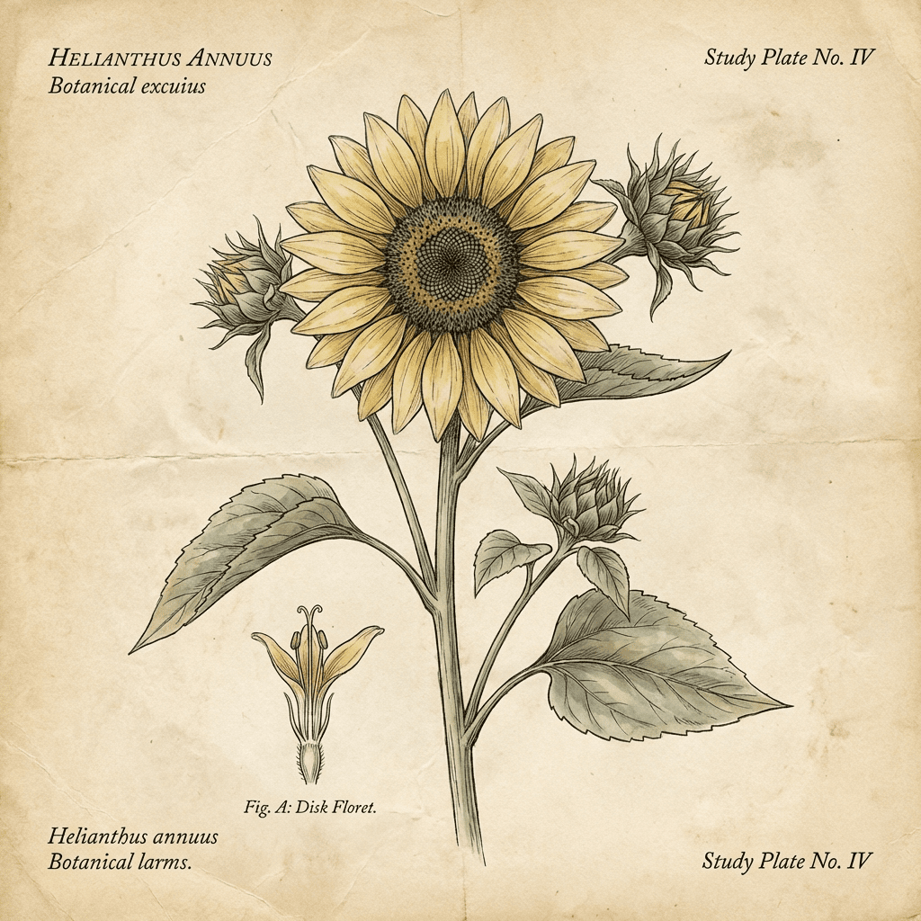 Close-up of a bright yellow sunflower with a dark center