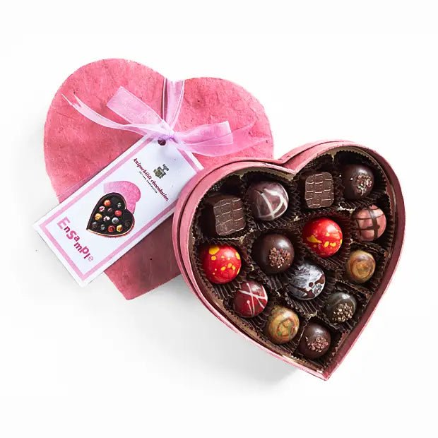 14pc Chocolate Heart Shaped Ensample for Valentine's Day