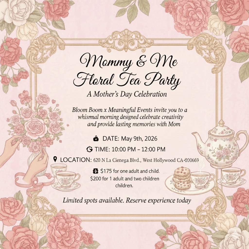 May - Mommy & Me, A Mother's Day Floral Tea Party