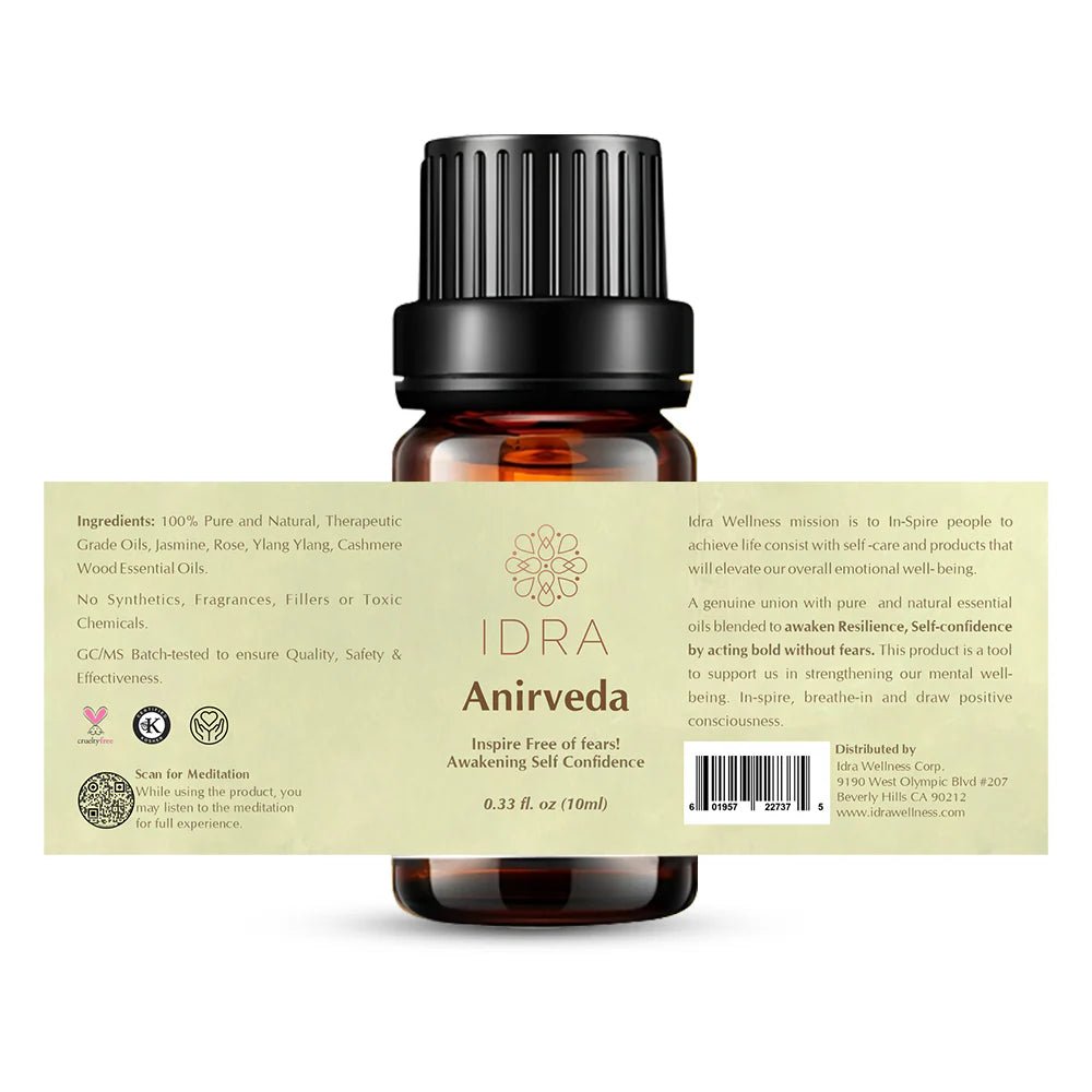 Idra Wellness: Anirveda Essential Oil Blend - Inspire Free of Fears 10ml