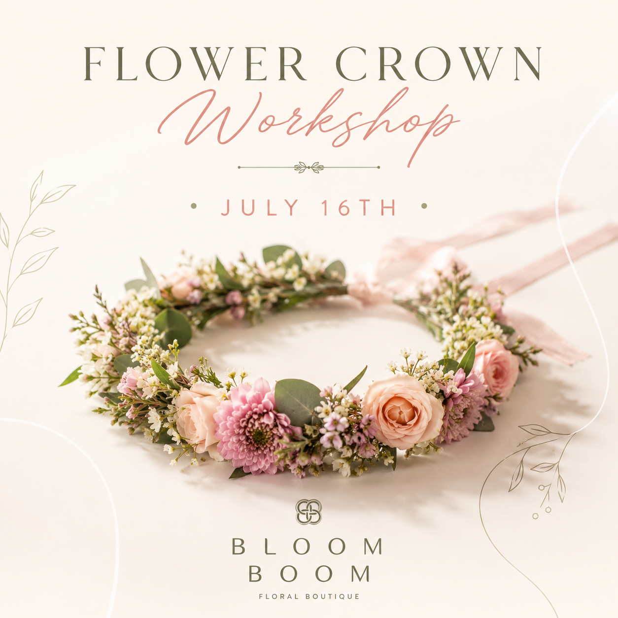 July - Flower Crown Making Workshop