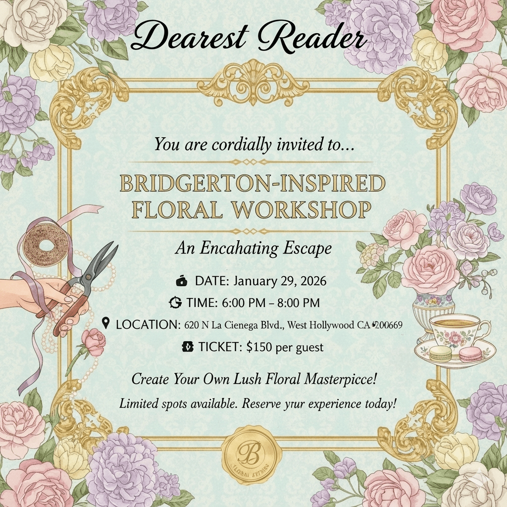 January - A Bridgerton-Inspired Floral Arranging Workshop