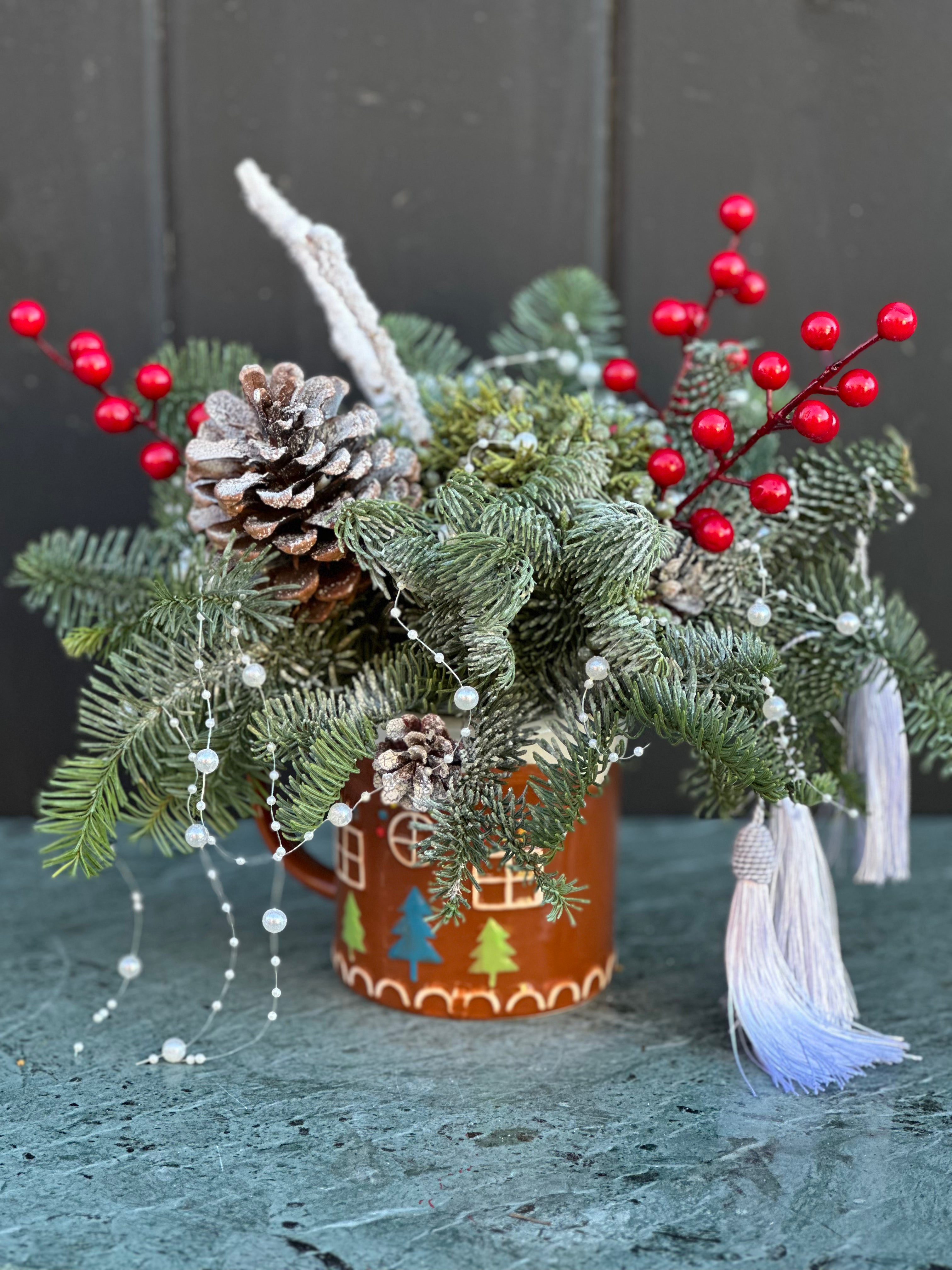 Holiday Greens Gingerbread Mug