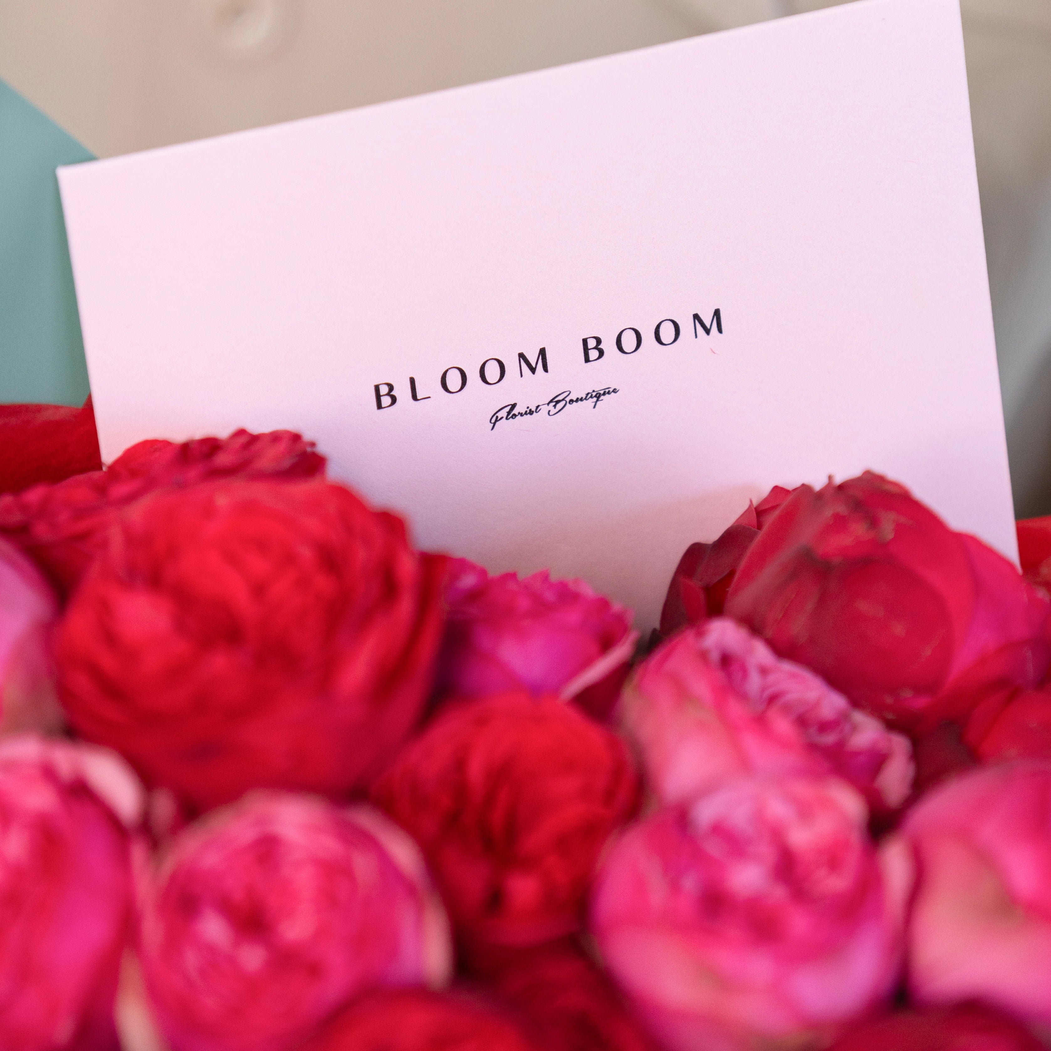 Monobouquet with 24 Rose Red Piano And Pink Piano