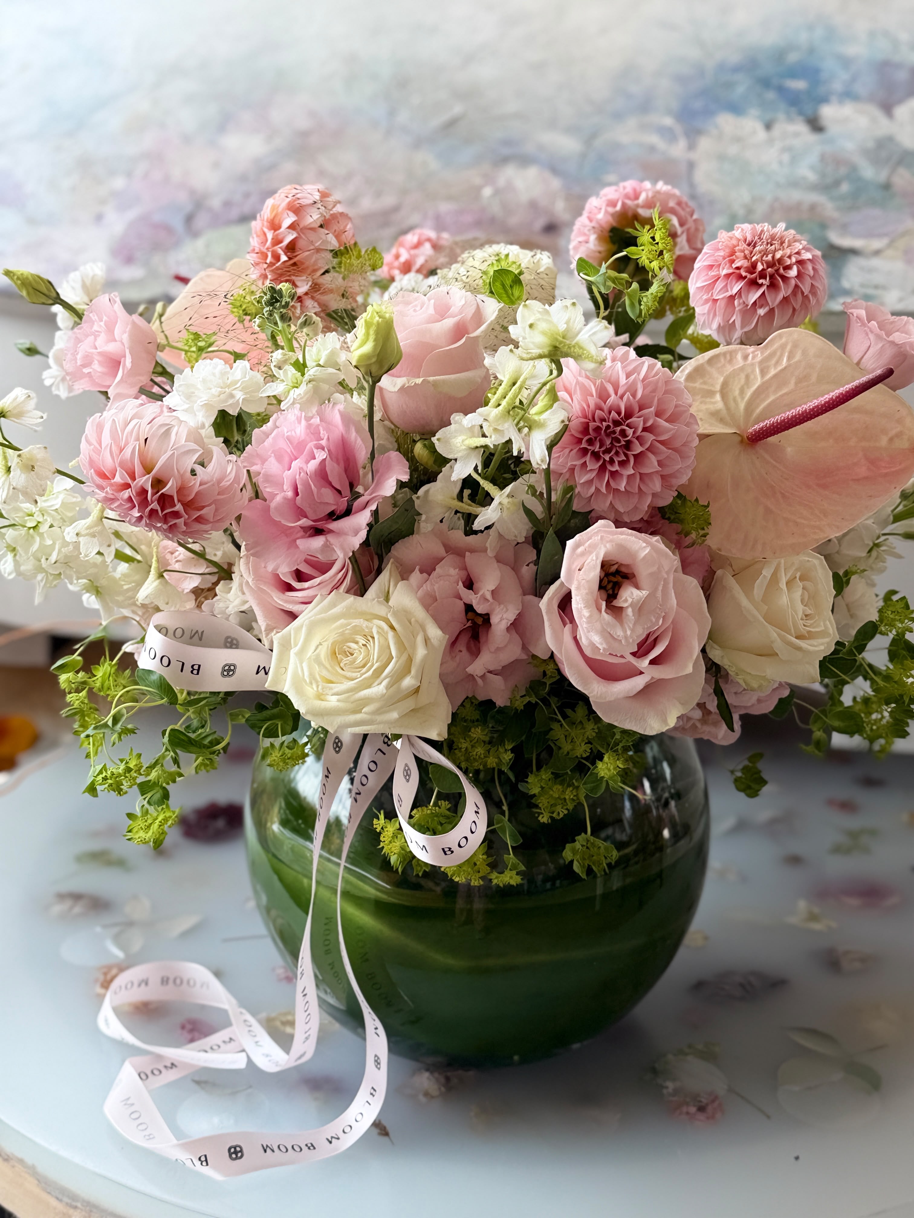 Garden Style Bubble Bowl Arrangement