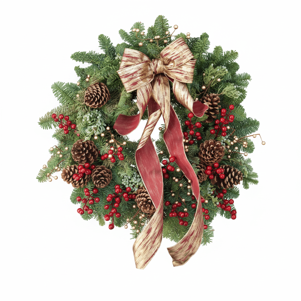 Heritage Bow Wreath (24 inches)