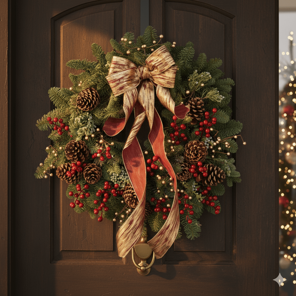 Heritage Bow Wreath (24 inches)