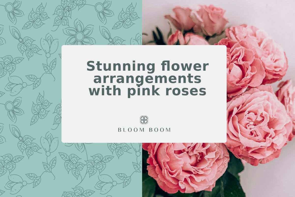Stunning flower arrangements with pink roses