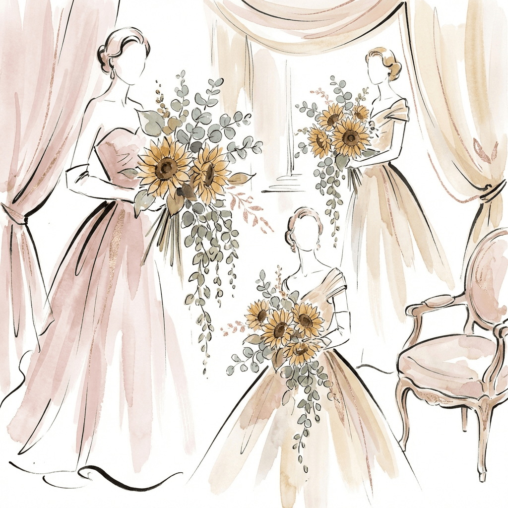 Anniversary flowers for husband - sunflowers and greenery