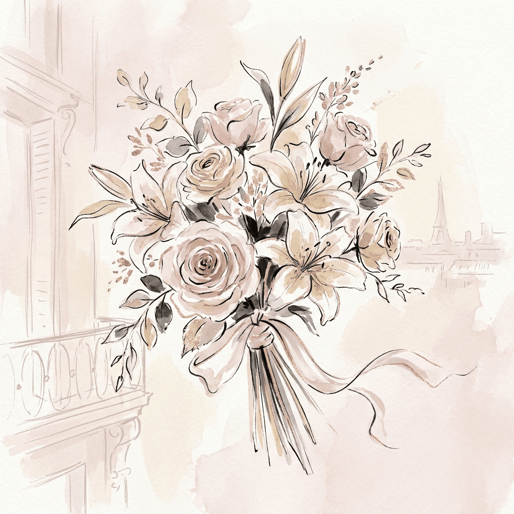 A stunning bouquet of roses and lilies, perfect for a long distance anniversary gift.