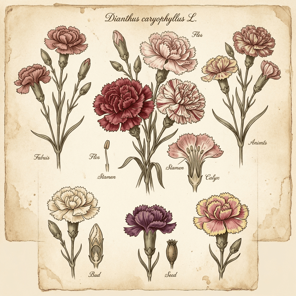 Close up of a colorful carnation bouquet