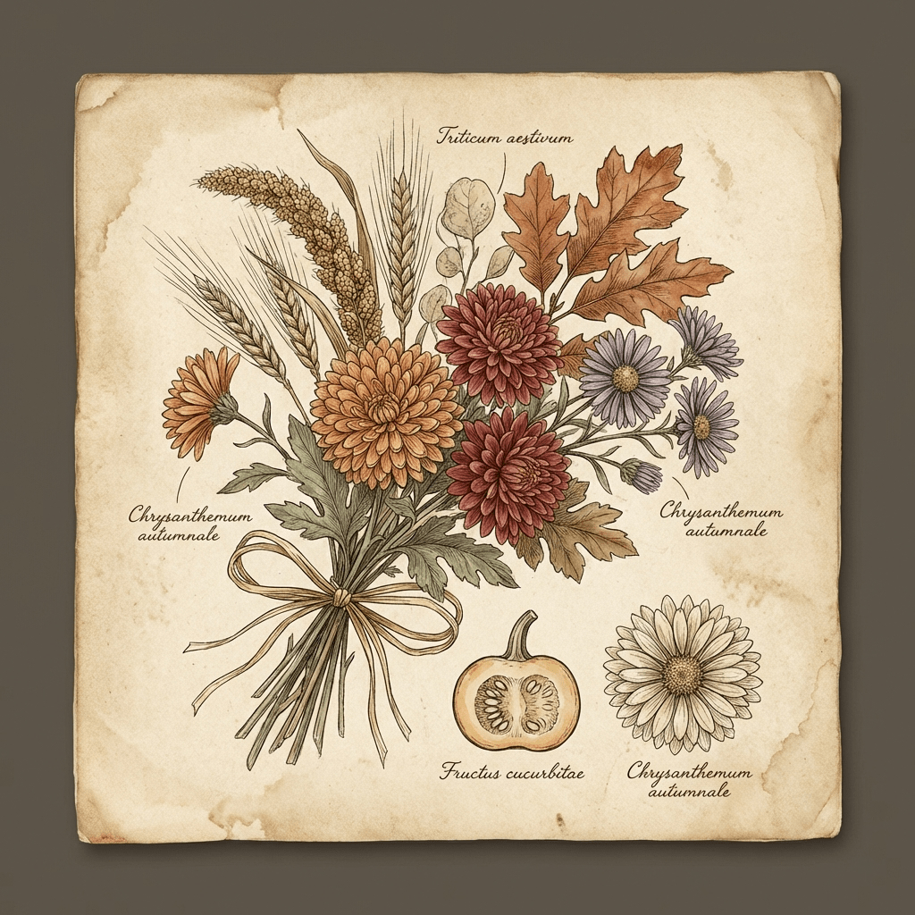 Close up of a cheap thanksgiving flower arrangement