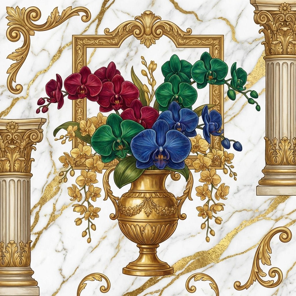 Elegant orchid arrangement for deal closing