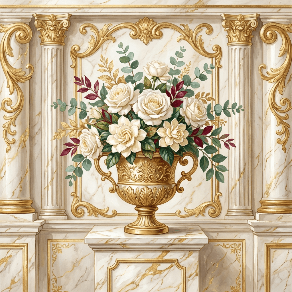 Elegant white rose bouquet for a diamond anniversary