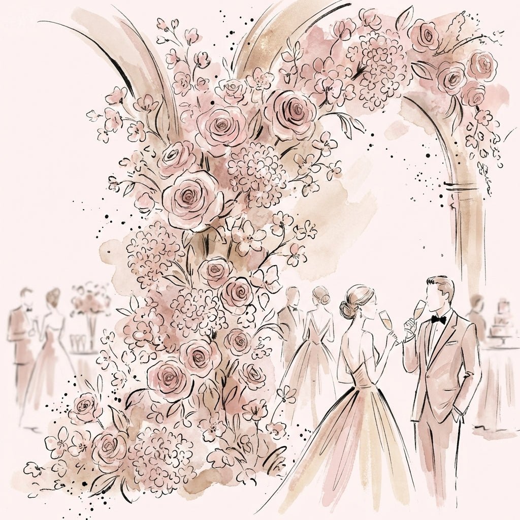 Stunning flower wall at a corporate event