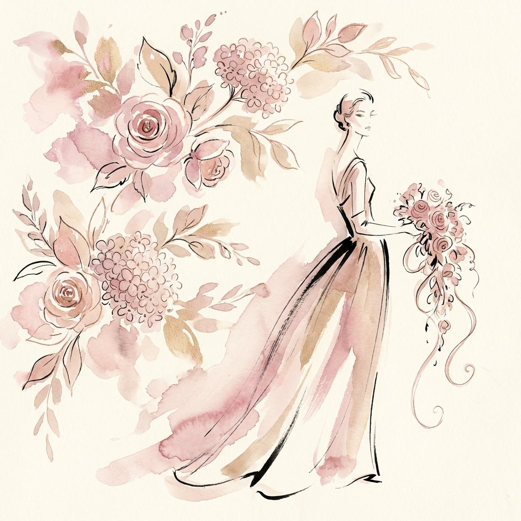 Mother of the groom holding a beautiful bouquet of pink roses at a wedding.