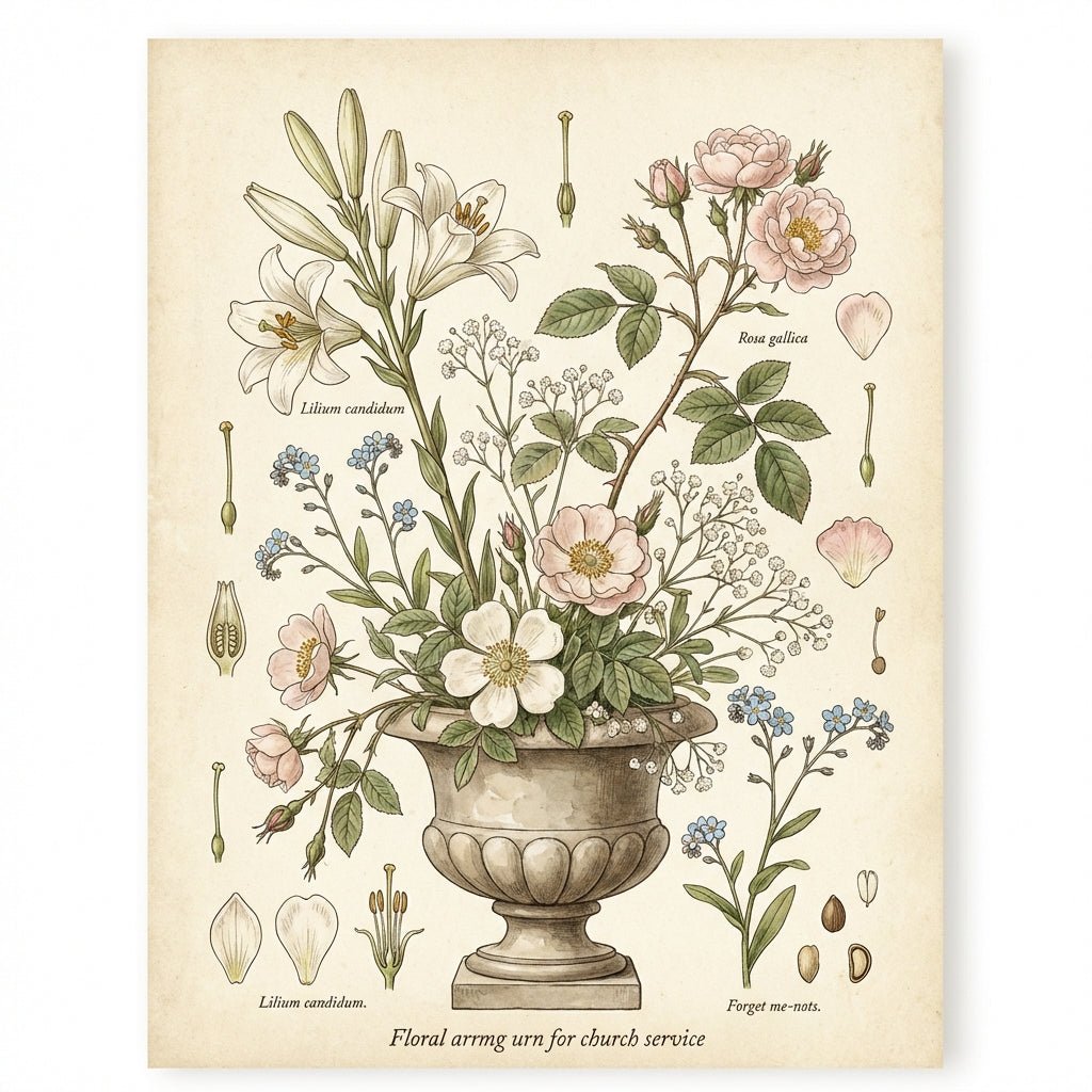 Elegant Mother's Day flower arrangements for a church service