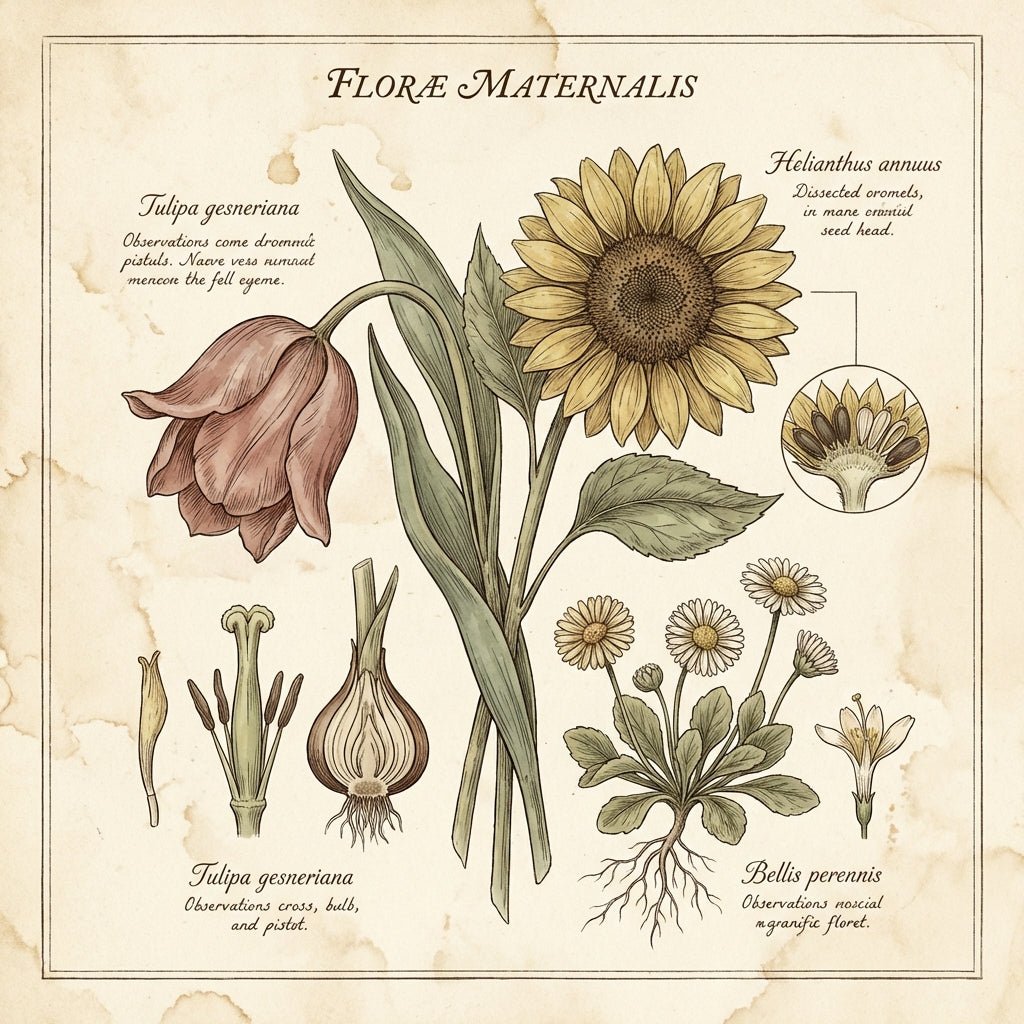 Cheerful Mother's Day flower bouquet with tulips, sunflowers, and daisies.