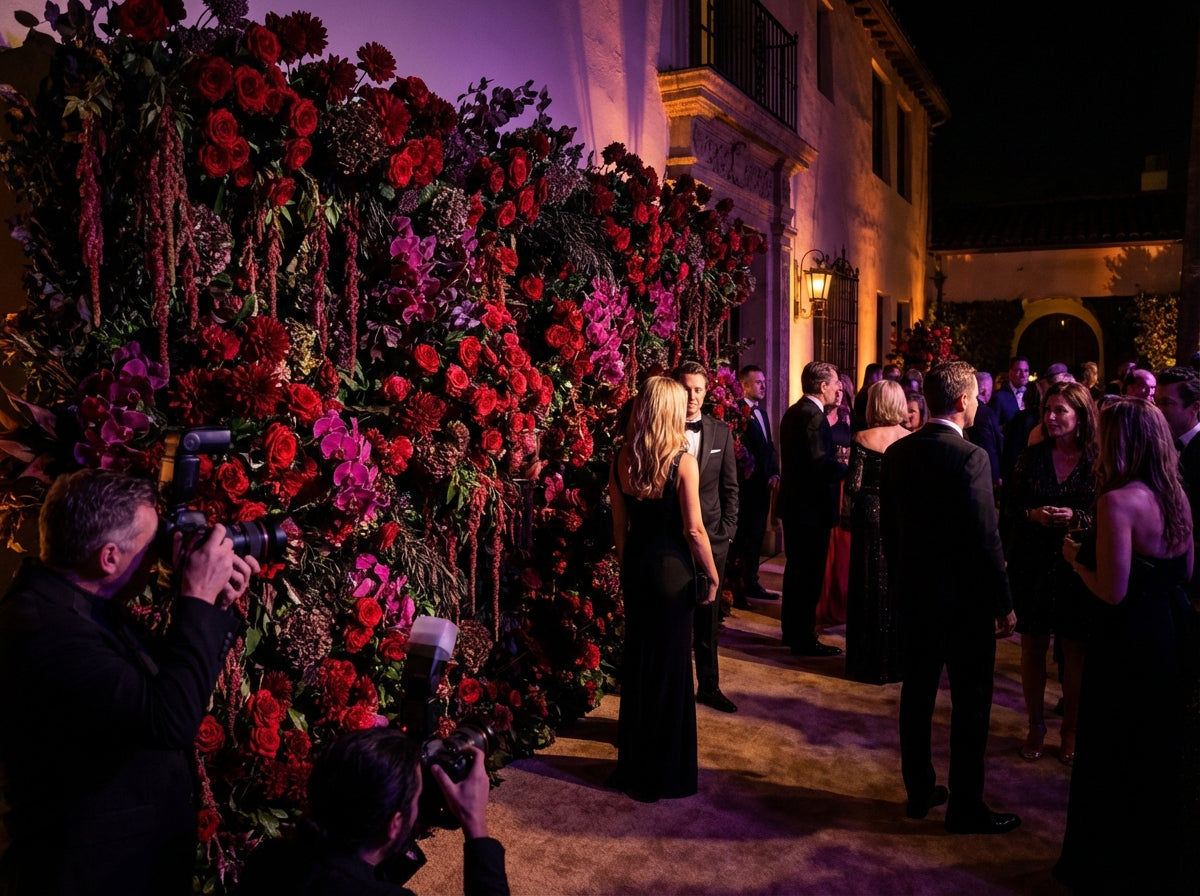 Immersive floral installation at Netflix series premiere at Soho House West Hollywood