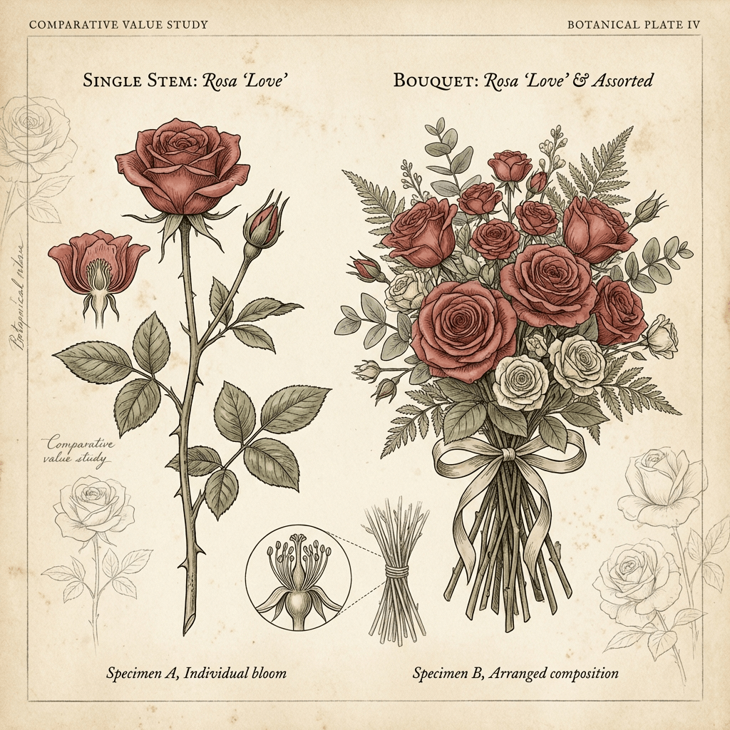 Red roses for Valentine's Day with romantic bokeh effect