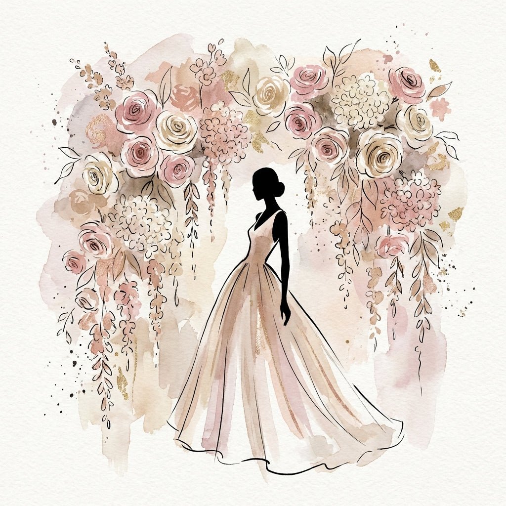 Stunning Valentine's Day flower wall with roses and hydrangeas.