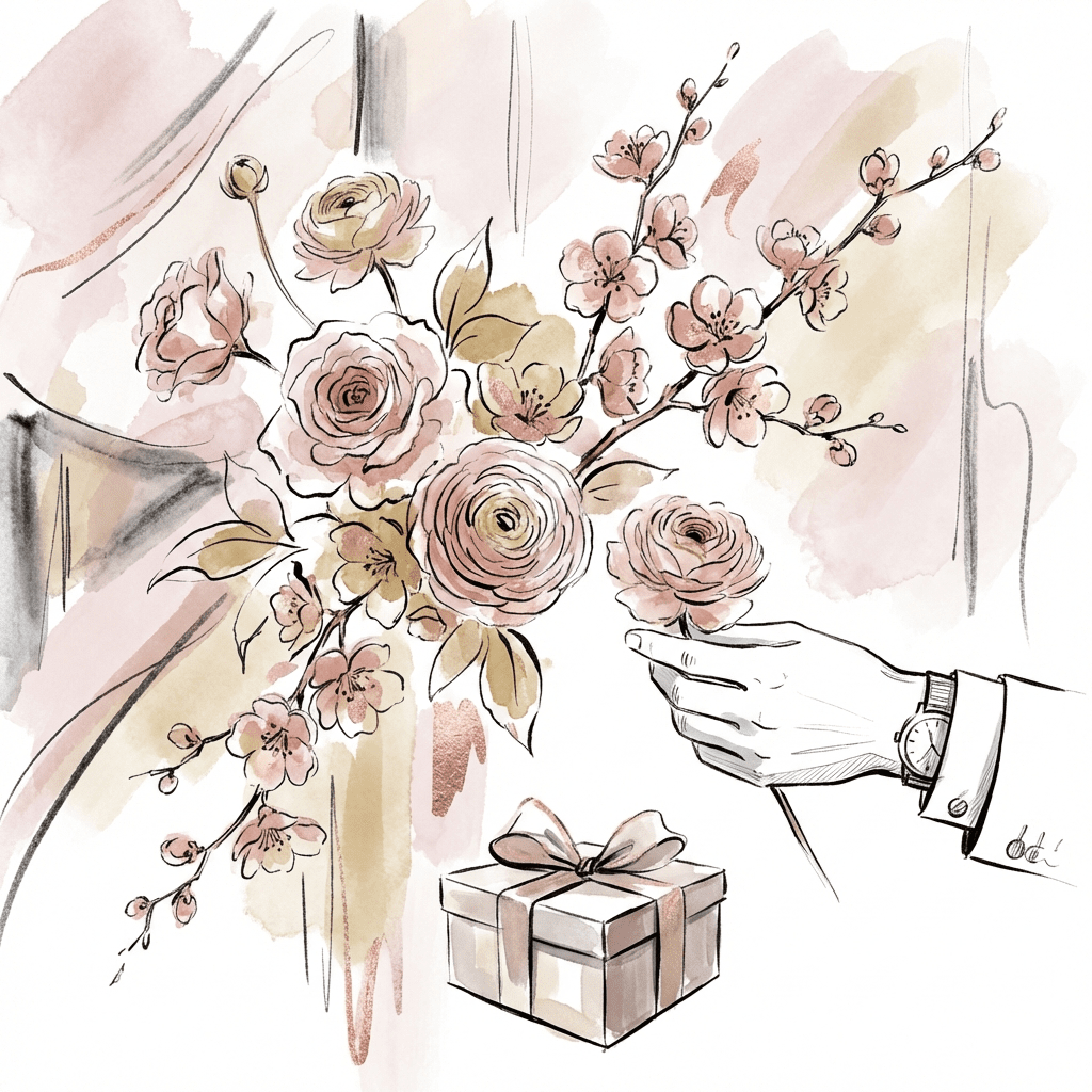 Thoughtful Valentine's Day flower arrangement for husband