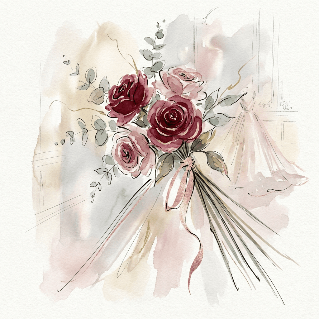 Red roses bouquet for Valentine's Day