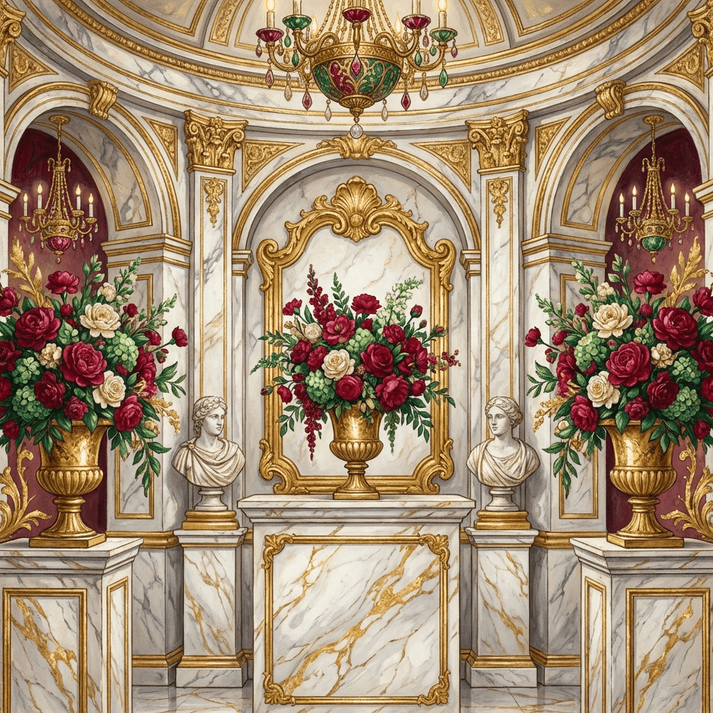 Valentine's Day Hotel Lobby Flowers