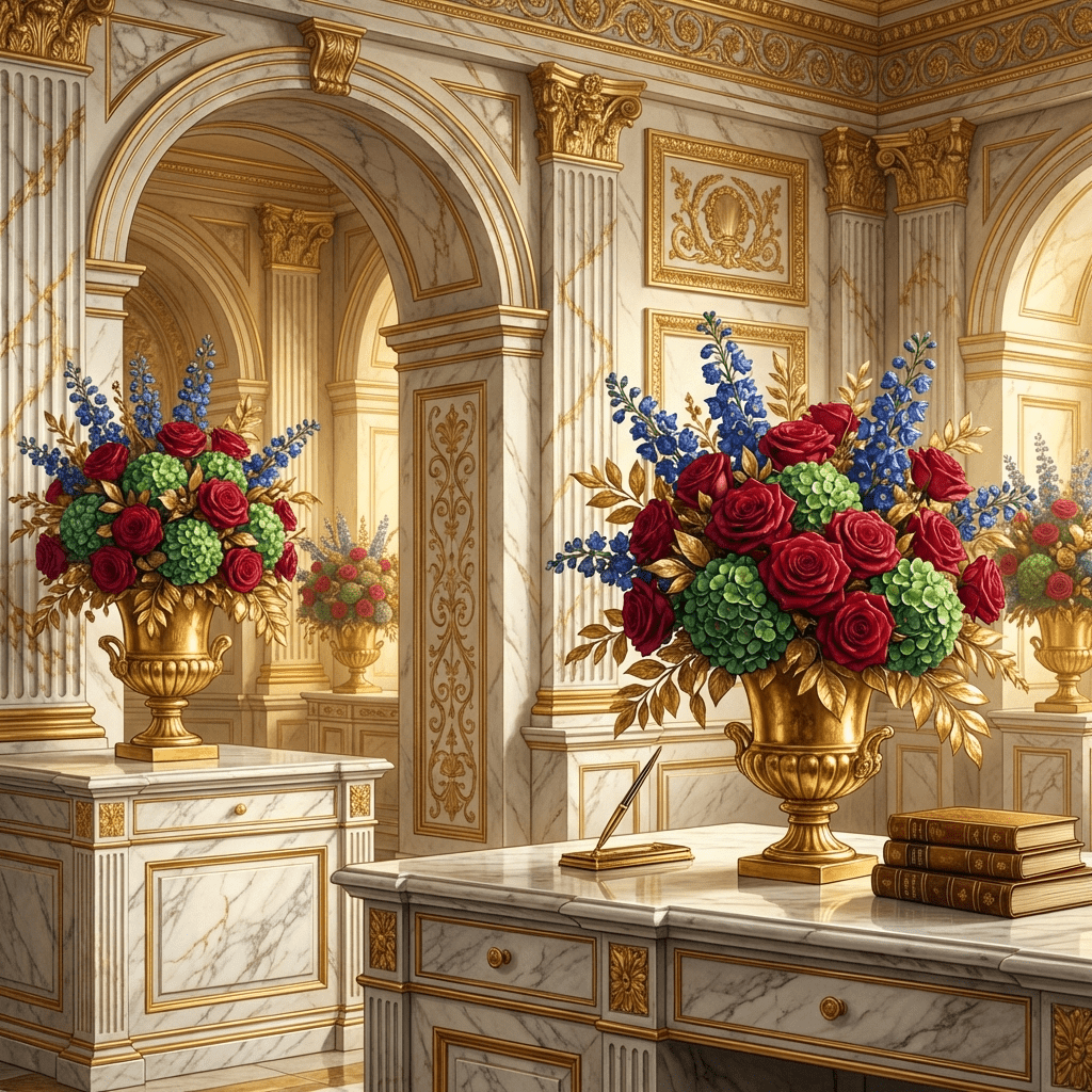 Valentine's Day office flower arrangement