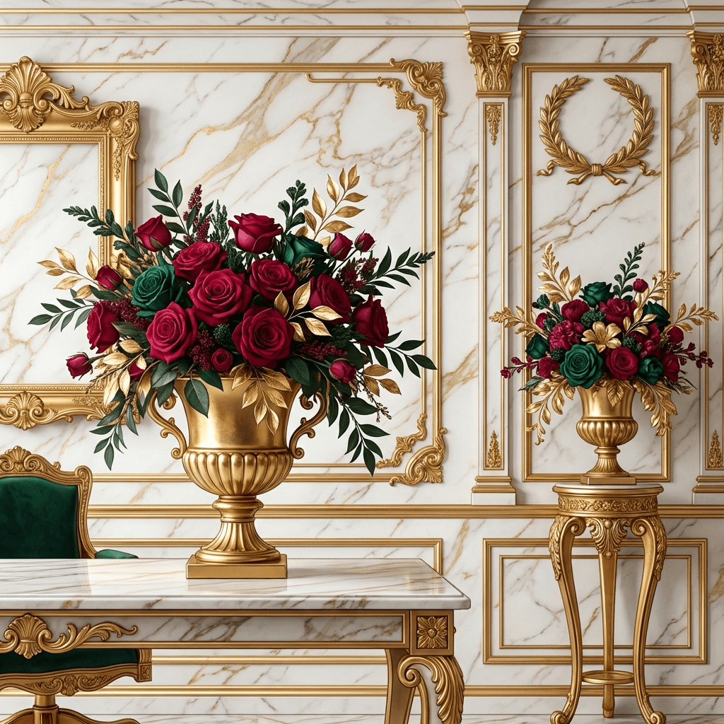 Elegant Valentine's Day flower arrangements for a corporate office setting