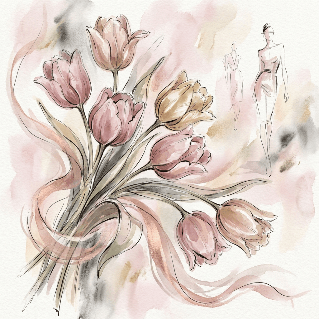 Beautiful pink tulip bouquet for Valentine's Day, a thoughtful alternative to red roses.