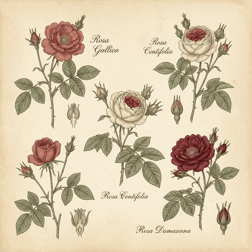 Selection of different colored roses for Valentine's Day