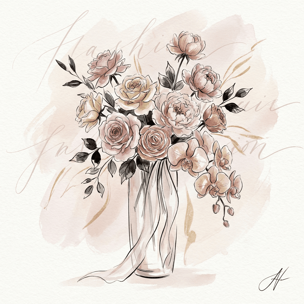 Stunning bouquet of birthday flowers for a wife, arranged by Bloom Boom.