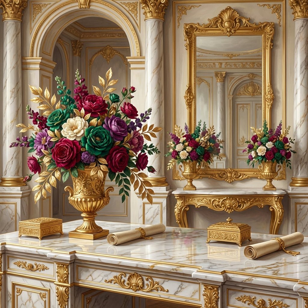Elegant corporate client appreciation flowers in an office setting.