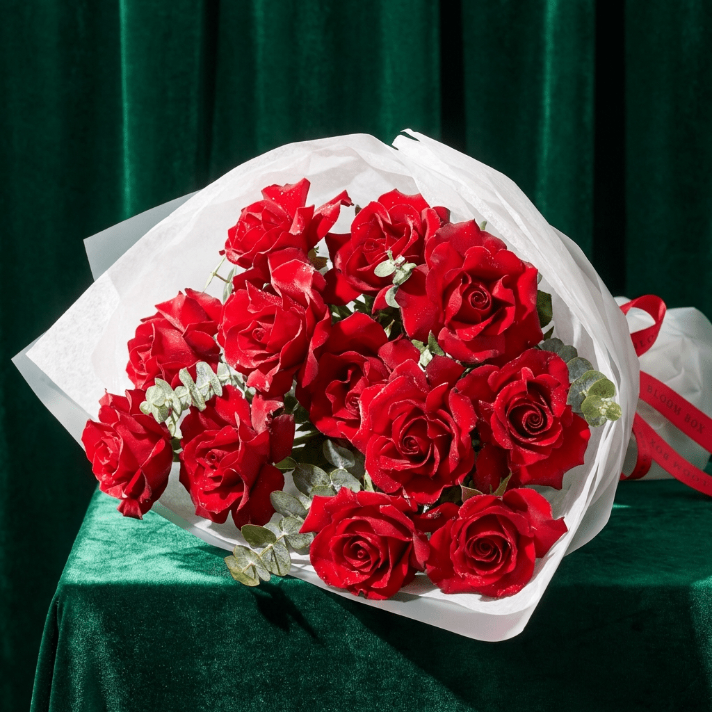 The Dozen Roses - emerald jewel style