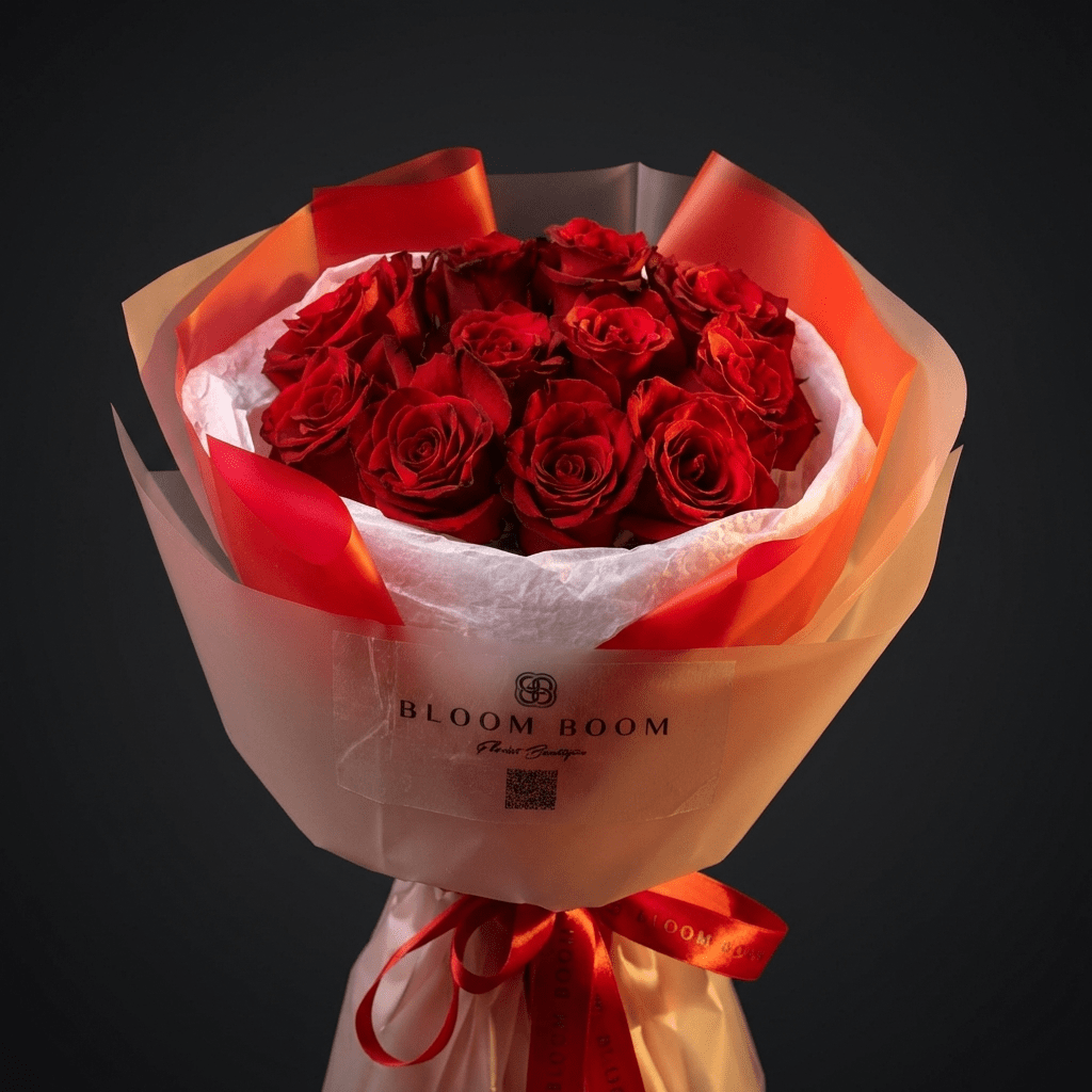 も*も様 Flower ribbon tops Red Ramo Buchon - Marble Love - Best Seller – Magic World Flowers
