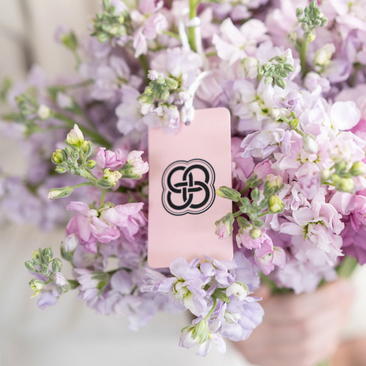 Bouquet with 40 stock light pink and lilac