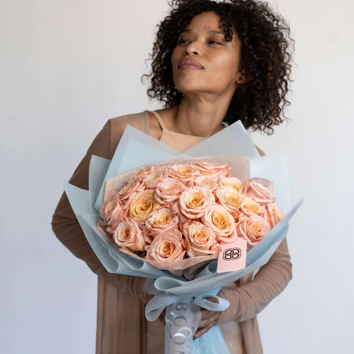 Bouquet with 25 Rose Shimmer