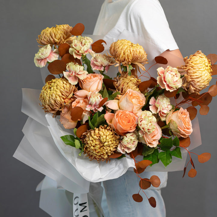 Bouquet "Whimsical Whispers" with chrysanthemum and carnation