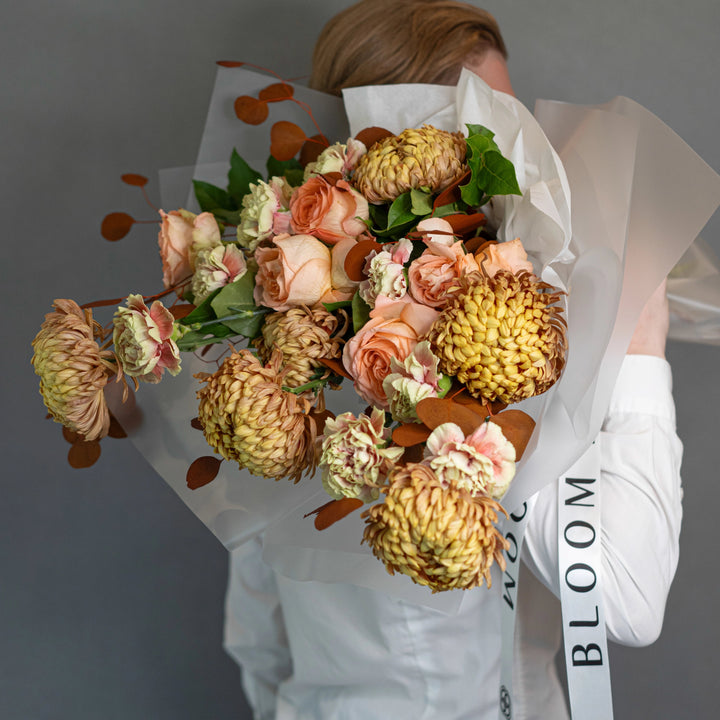 Bouquet "Whimsical Whispers" with chrysanthemum and carnation
