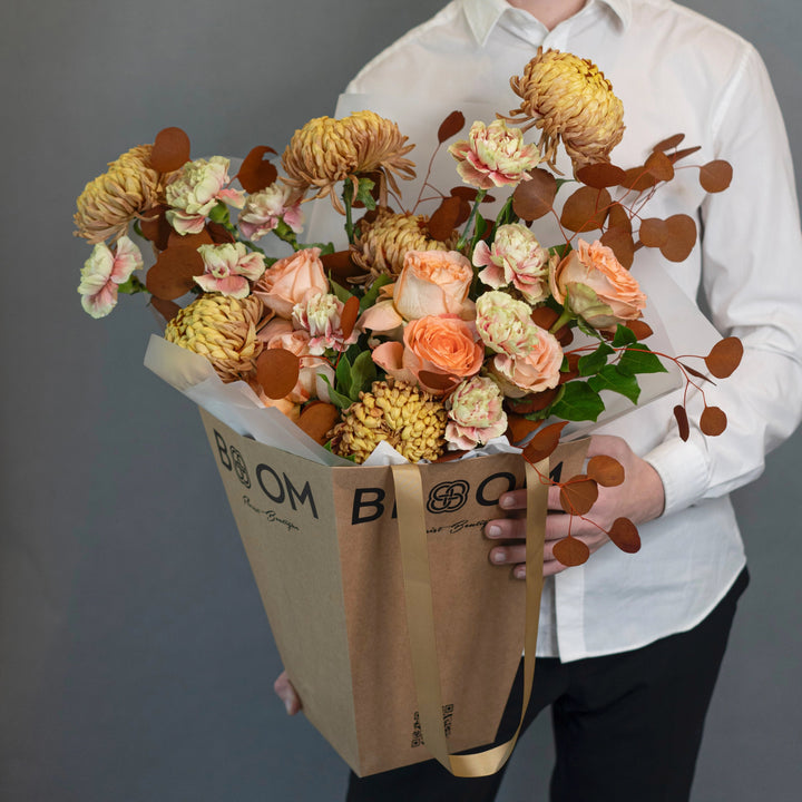 Bouquet "Whimsical Whispers" with chrysanthemum and carnation