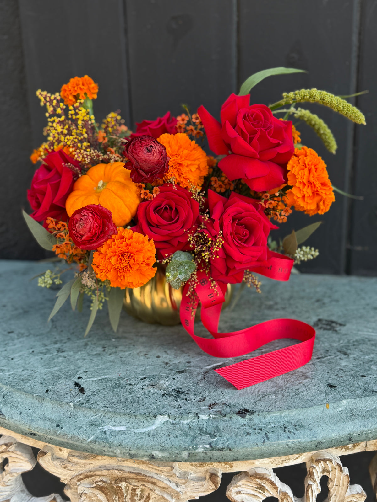 Golden Harvest - Pumpkin Vase Included