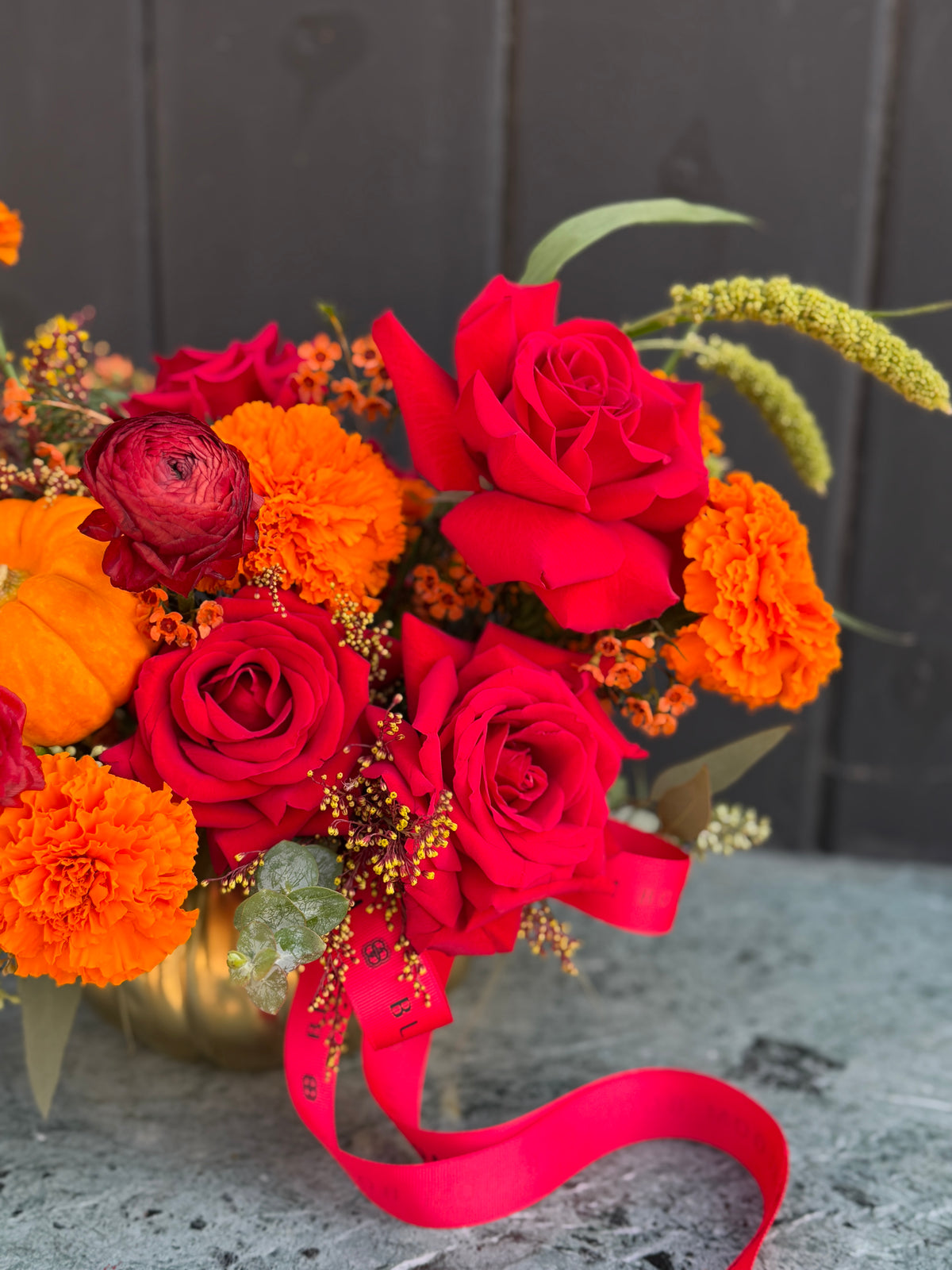 Golden Harvest - Pumpkin Vase Included
