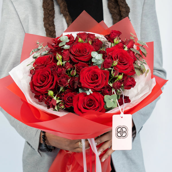 Bouquet My sweetheart with red roses